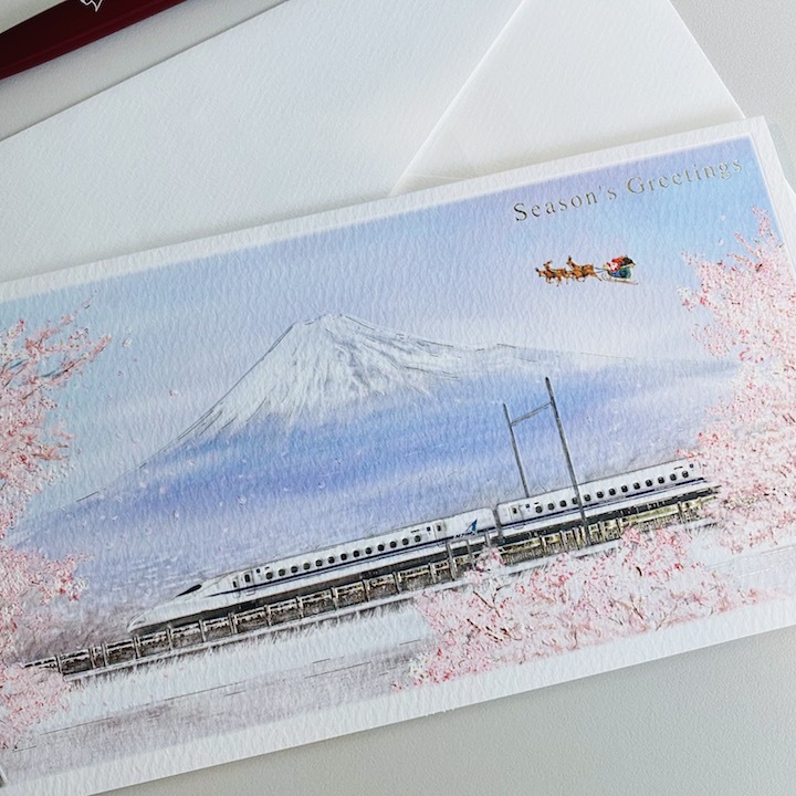 雪橇新幹線 燙金聖誕卡片 聖誕旅行系列 日本Greeting Life
