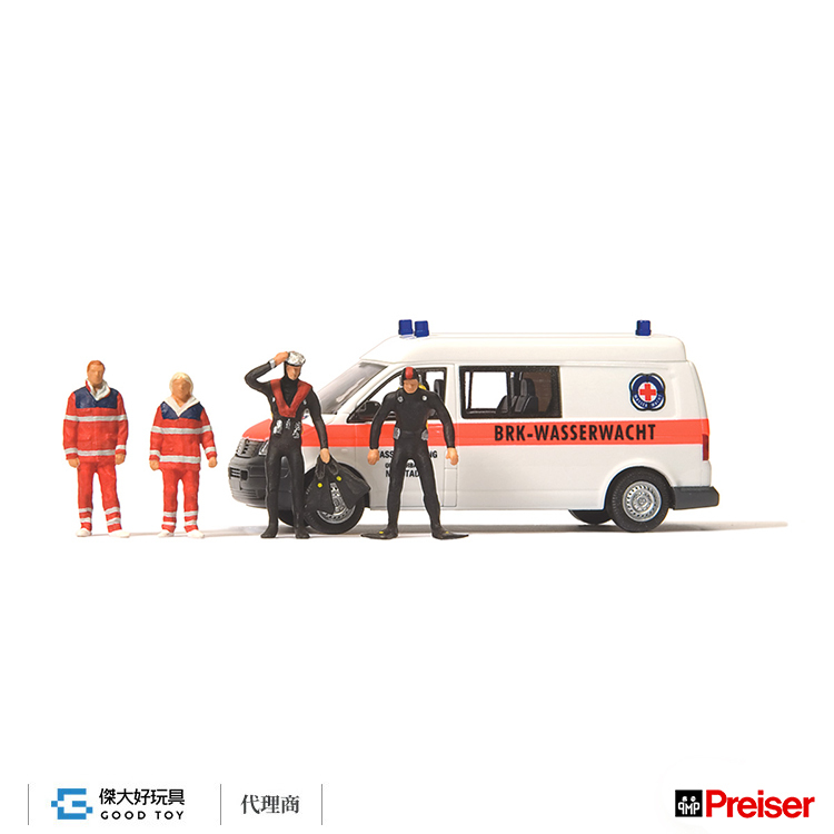 Preiser 33261 (HO) VW T 5. BRK water rescue team