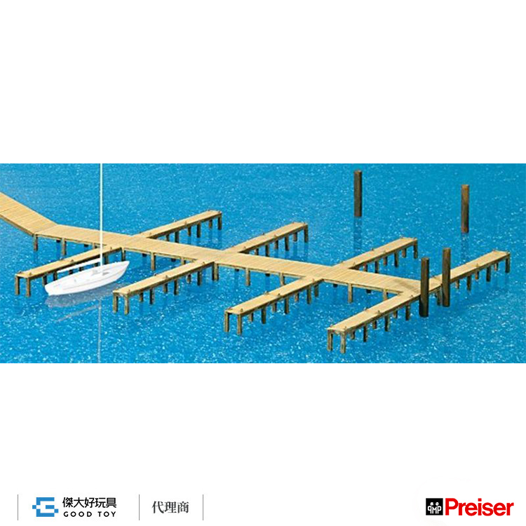 Preiser 17315 (HO) 碼頭 (無船) Kit (未上色 需組裝)