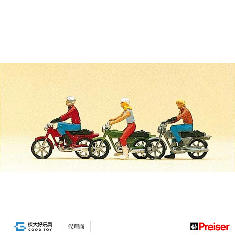 Preiser 10126 (HO) 騎摩托車的人