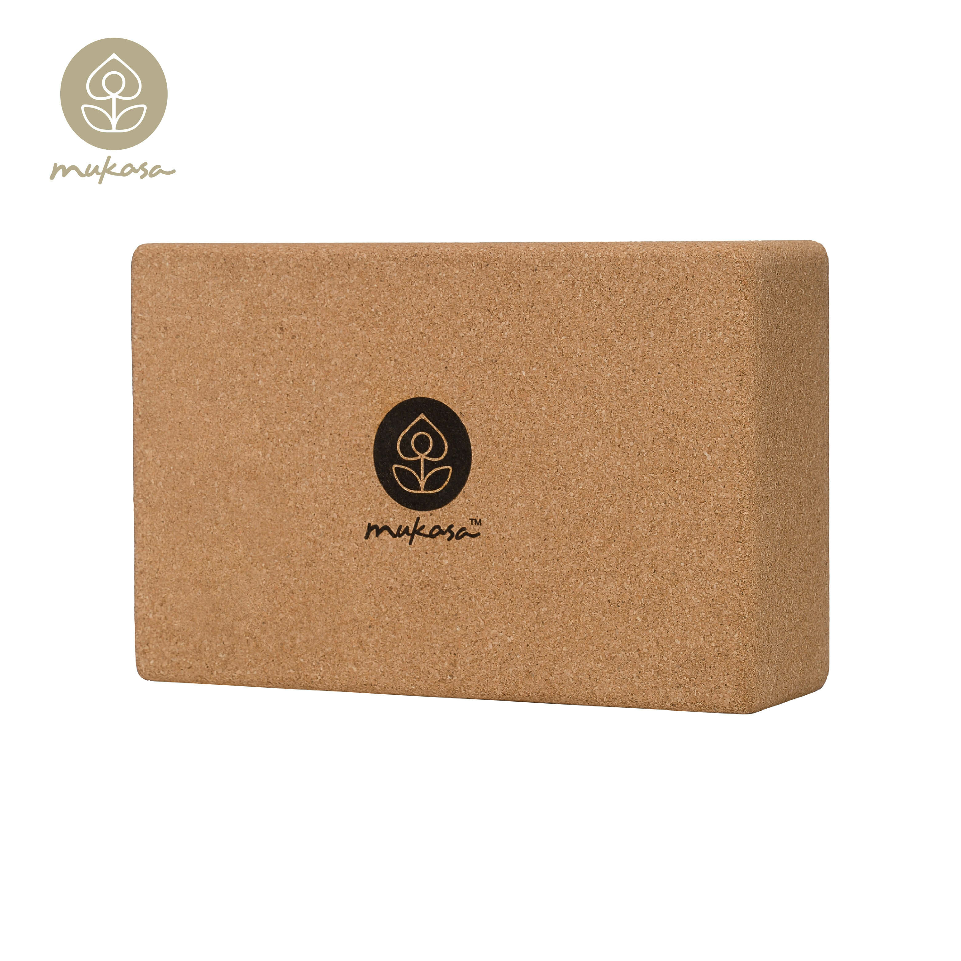 MUKASA 軟木瑜珈磚 2.0 (M) - LOGO款 MUK-24403
