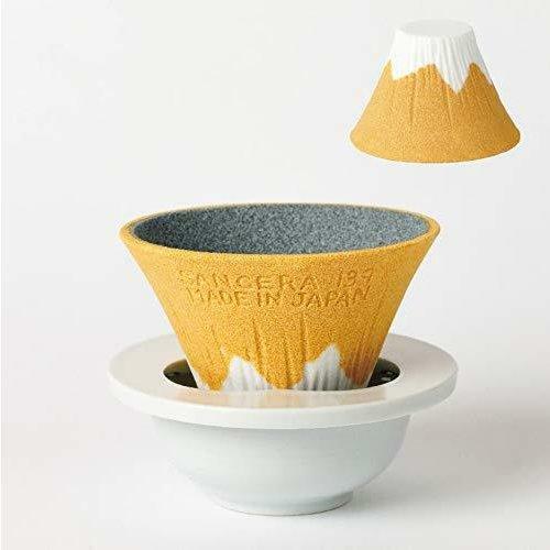 日本COFIL Fuji 富士山陶瓷咖啡濾杯 (黃色) (日本製)