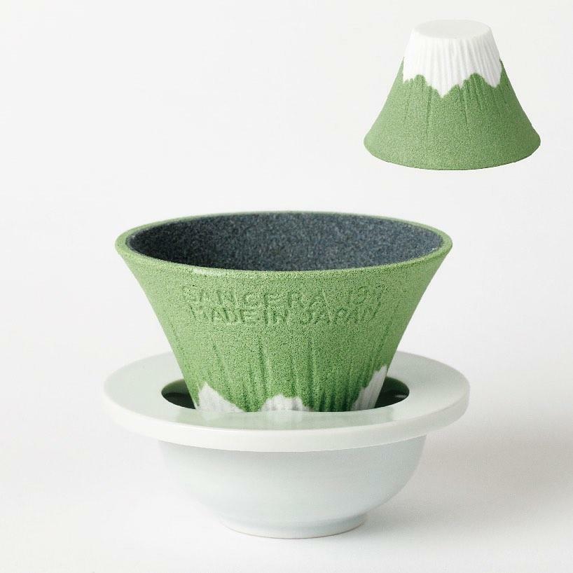 日本COFIL Fuji 富士山陶瓷咖啡濾杯 (綠色) (日本製)