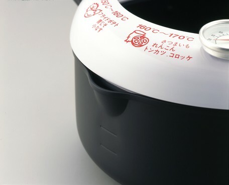 日本吉川鐵製天婦羅炸鍋(附溫度計) 20cm (日本製)