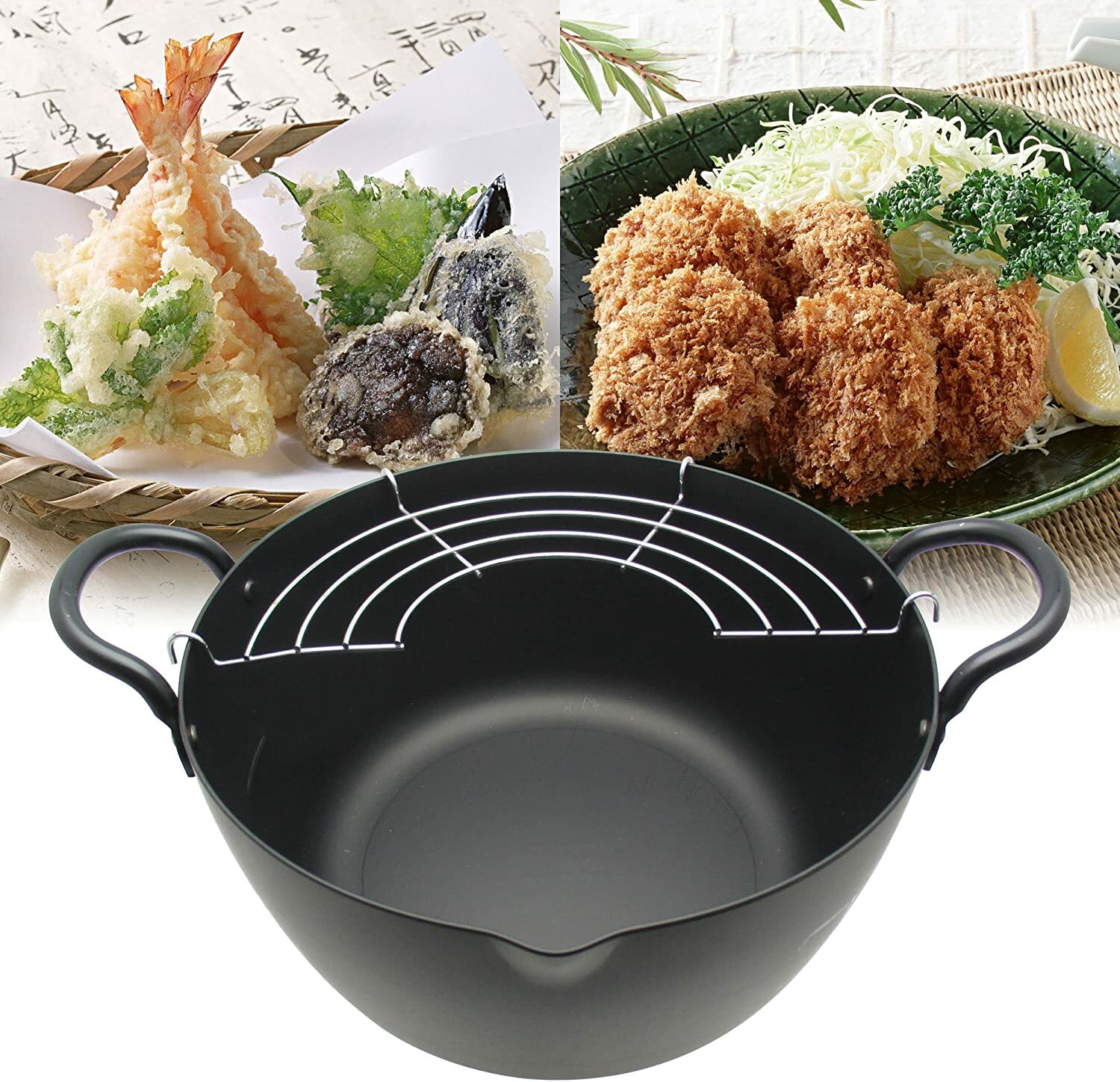 日式深型天婦羅鐵炸鍋 22CM (電磁爐OK) (日本製)