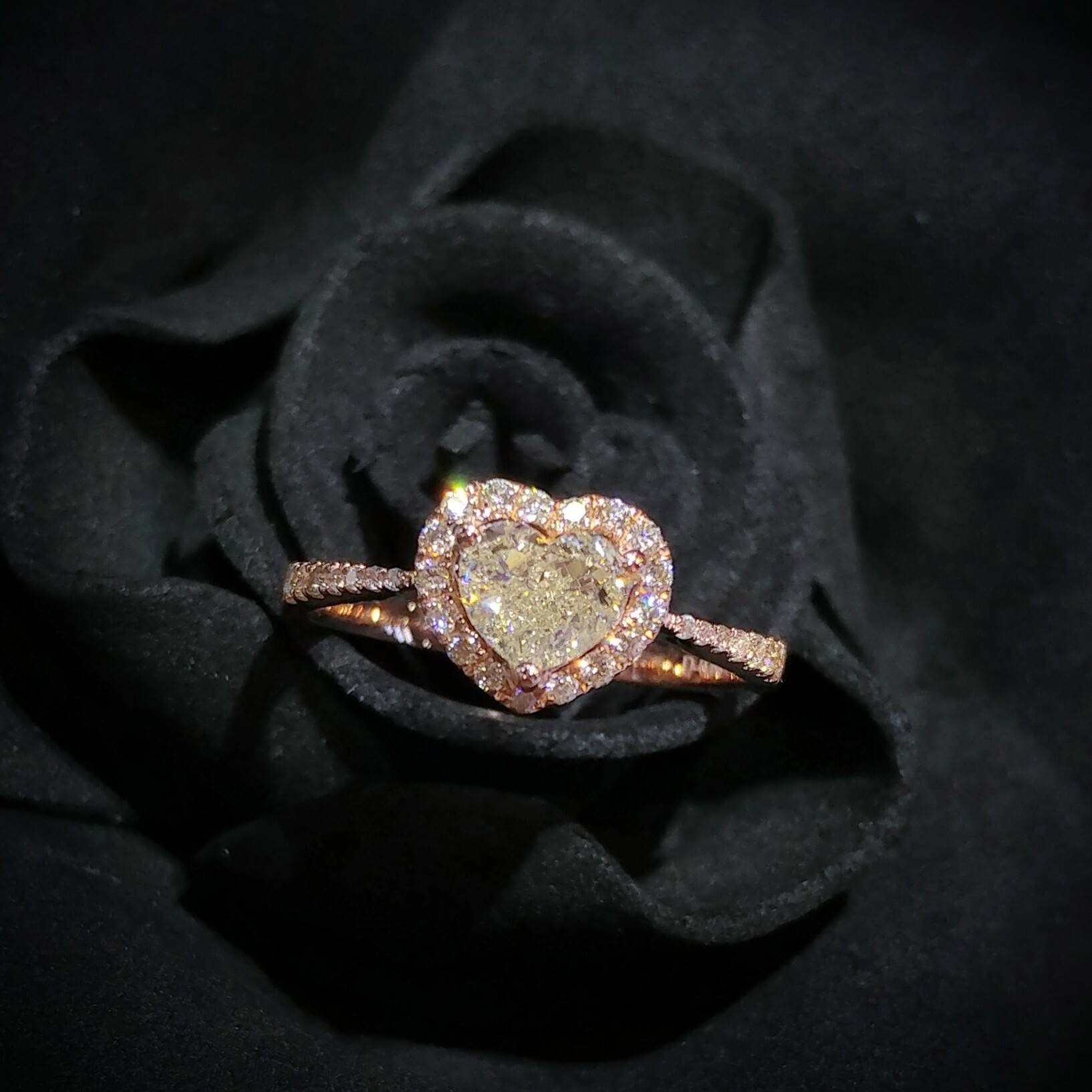 18K Rose Gold 0.86ct Diamond Ring