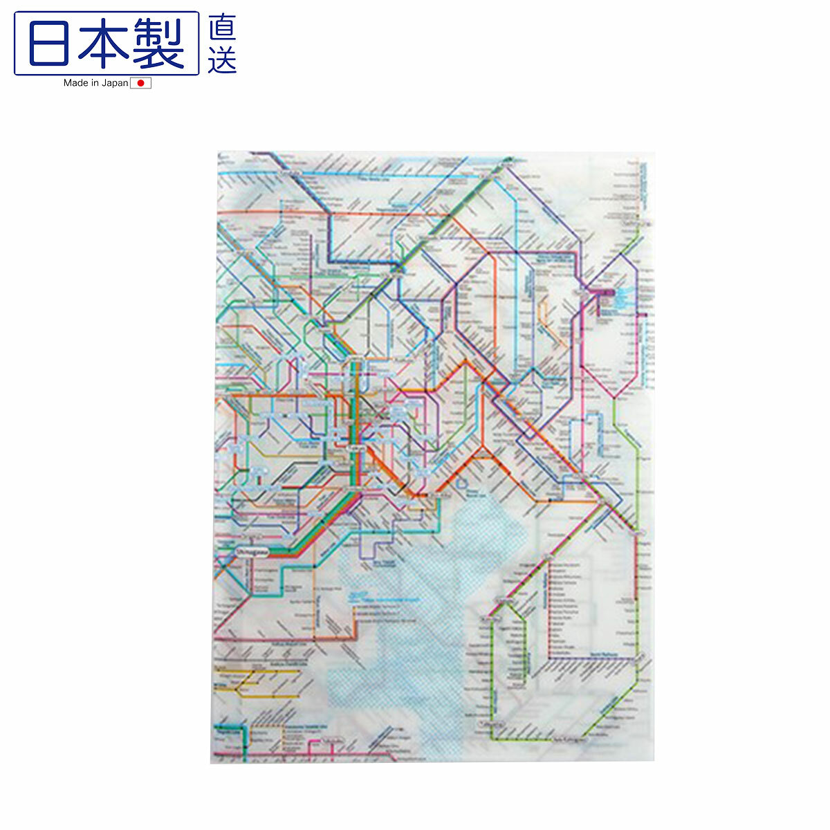日本鐵路路線圖A4 FILE (首都圈)(英文) (白色) (日本製)