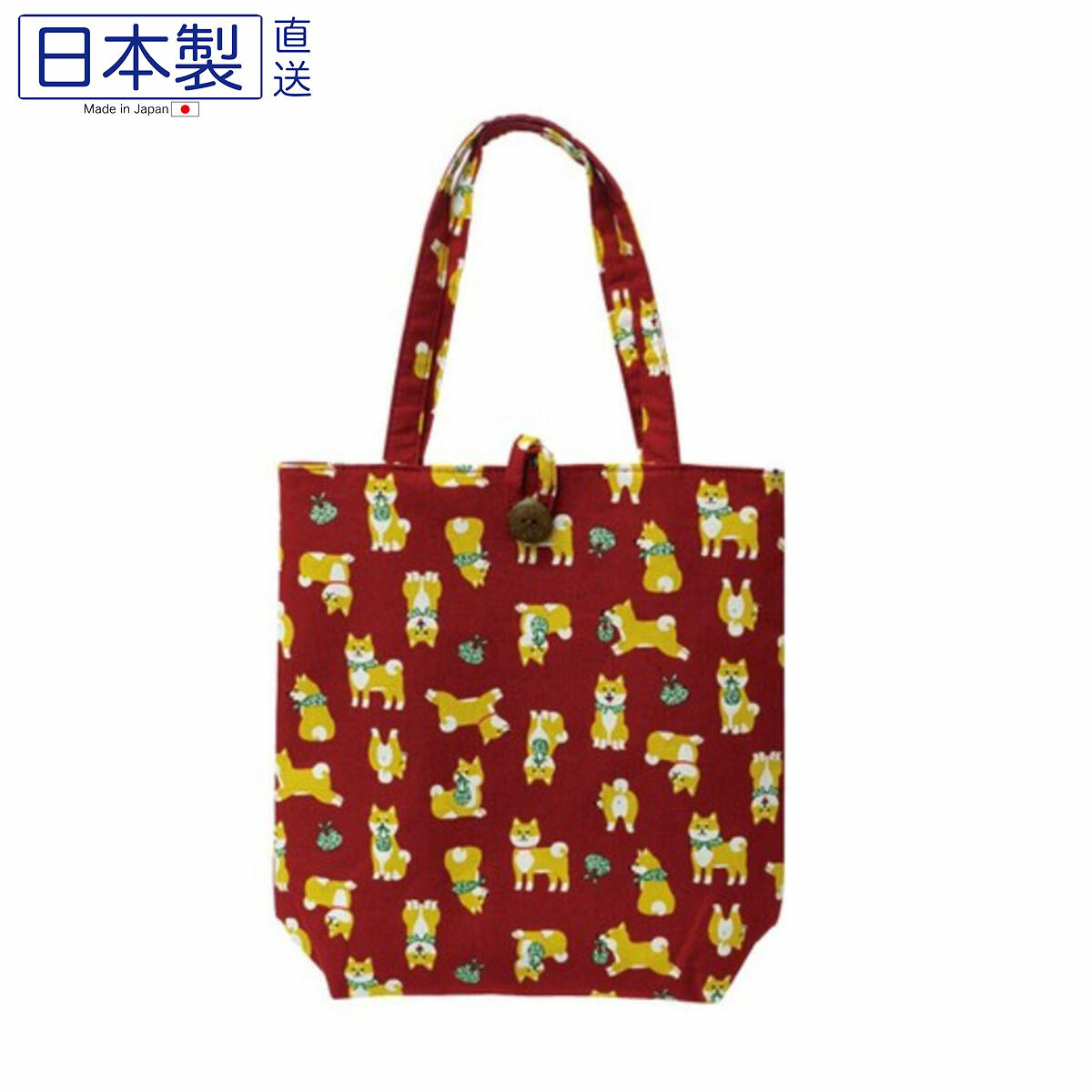 日式柴犬手提袋 (紅) (日本製)