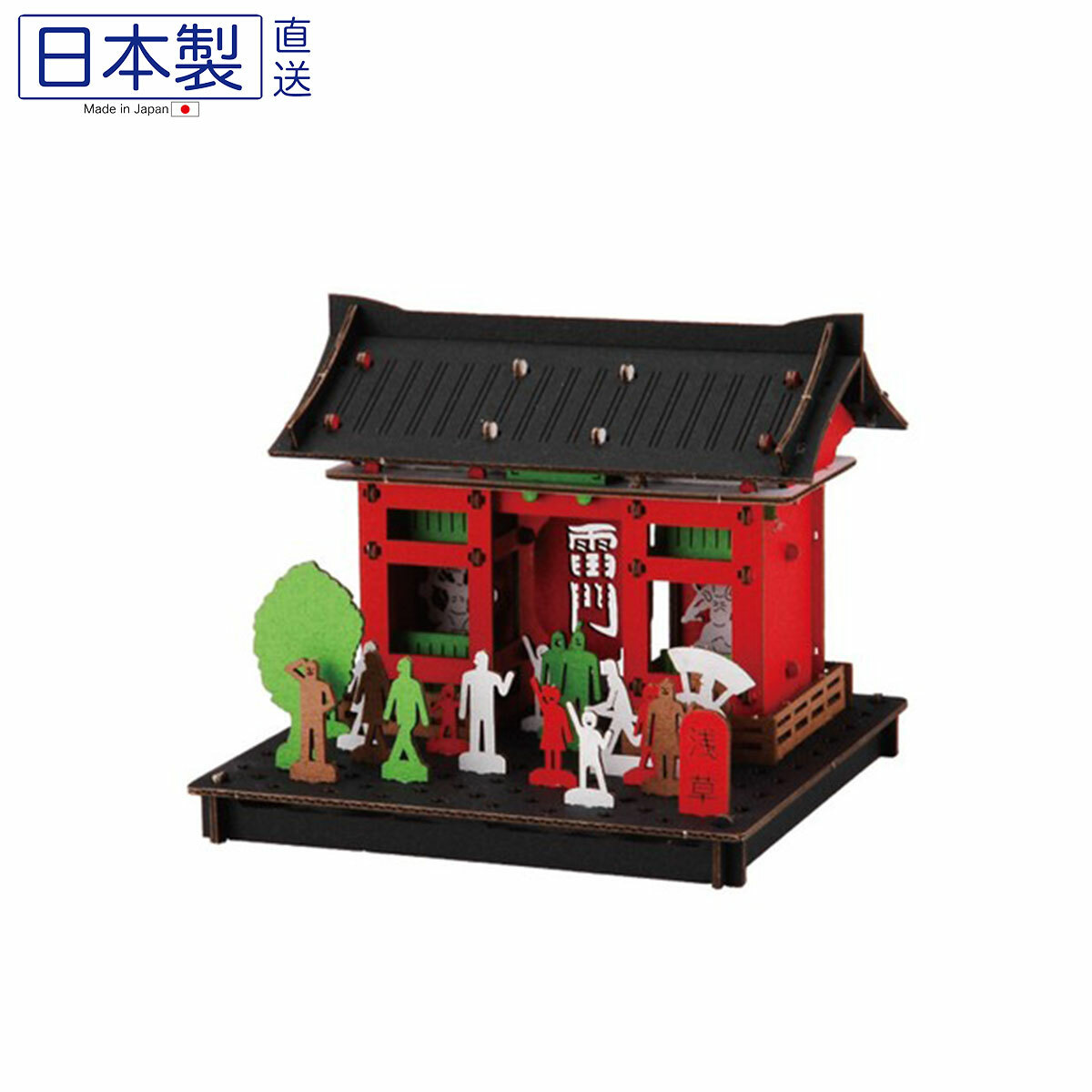 日本PusuPusu 3D Line 紙板工藝擺設 (淺草雷門) (日本製)