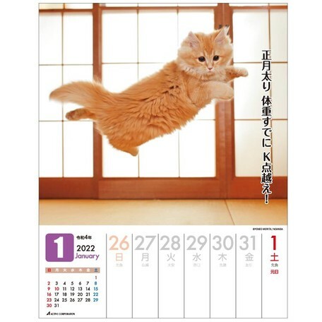 日式貓貓座檯週曆 (日本製)