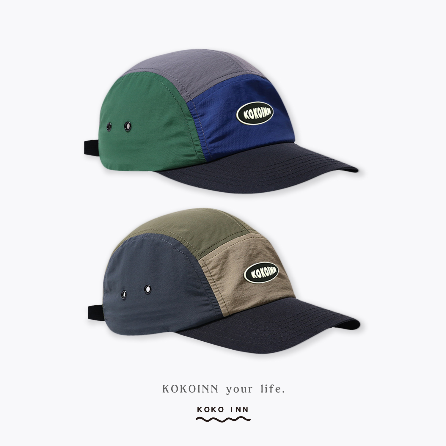 KOKOINN 機能拼色五分割帽