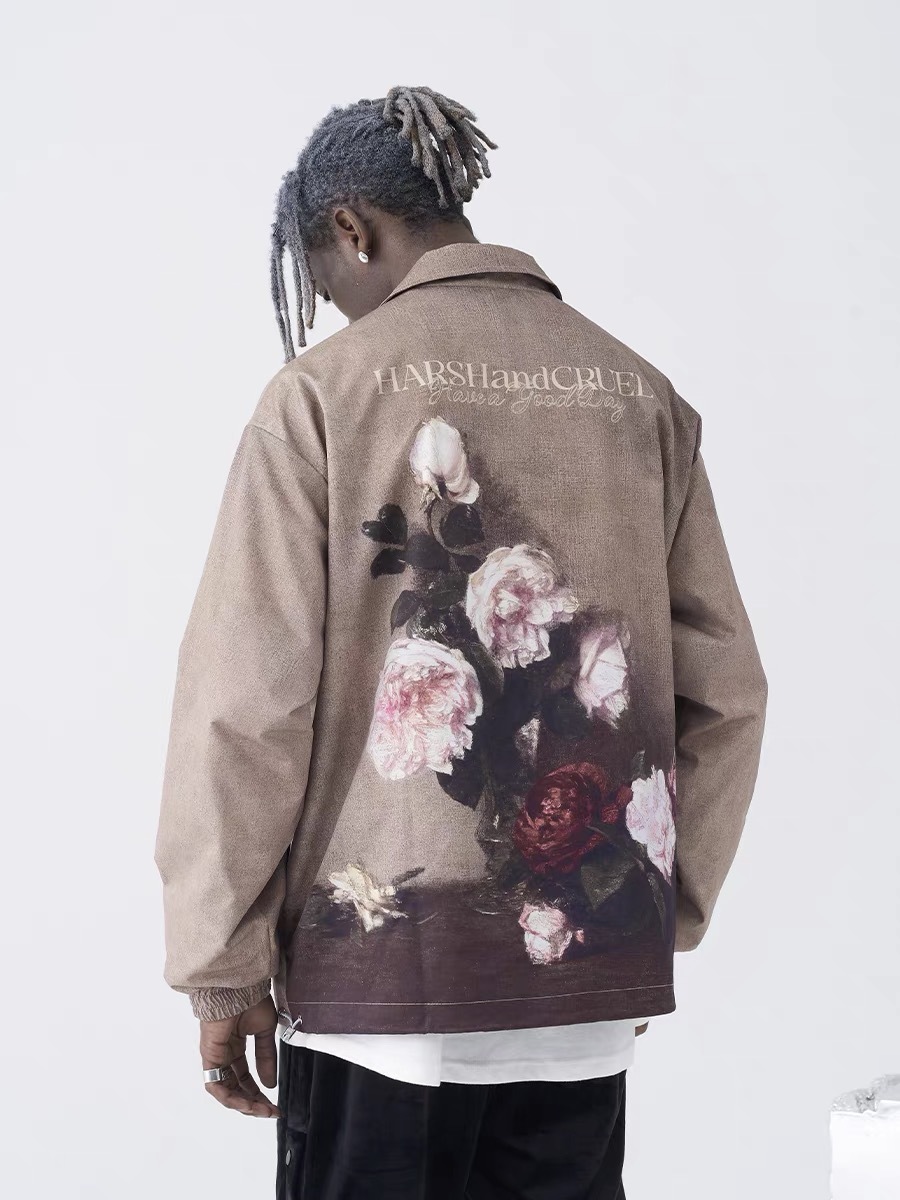 harsh and cruel flower coach jacket