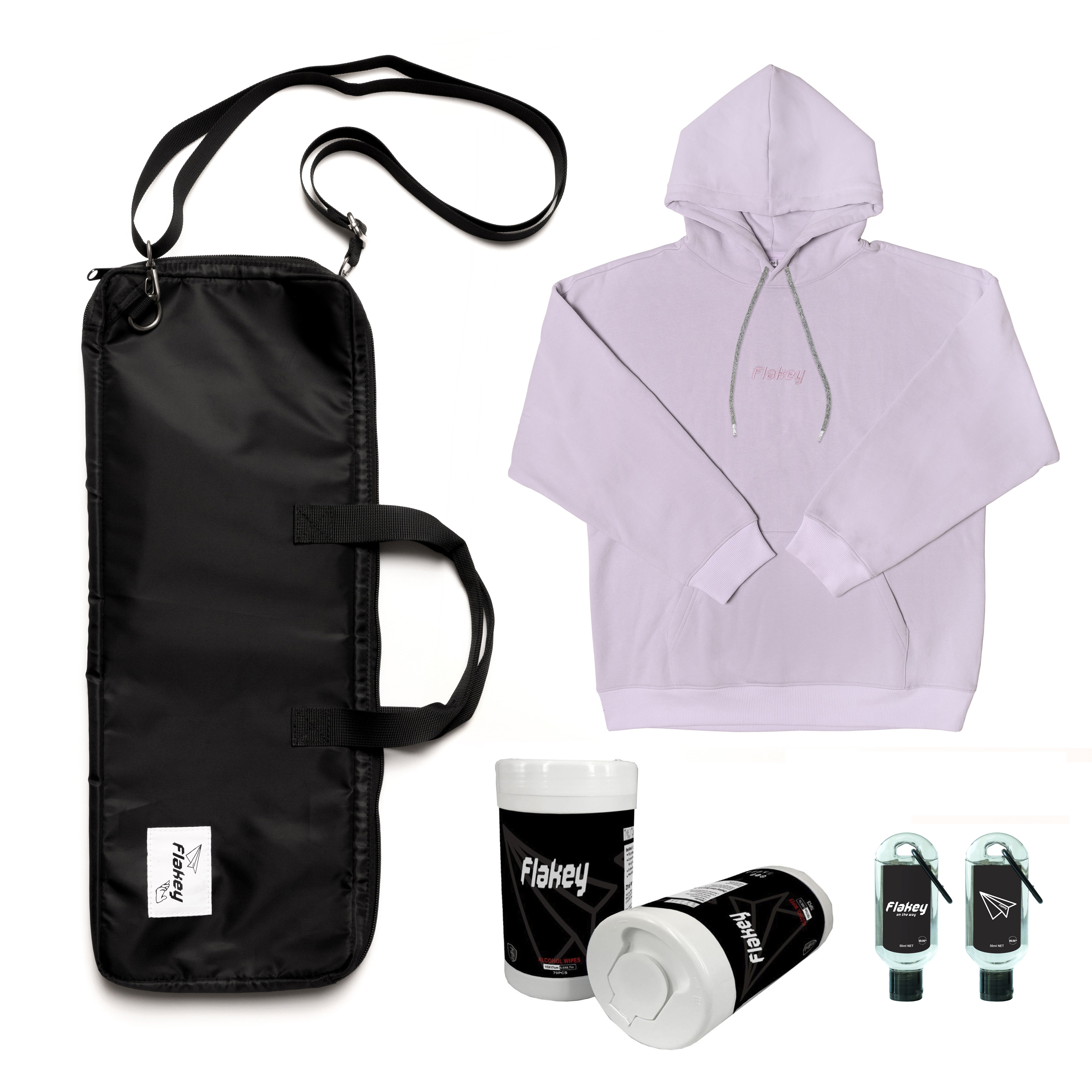 FLAKEY 手幅袋閃購限定禮盒裝 (玄黑手幅袋 + 幻紫連帽衛衣)