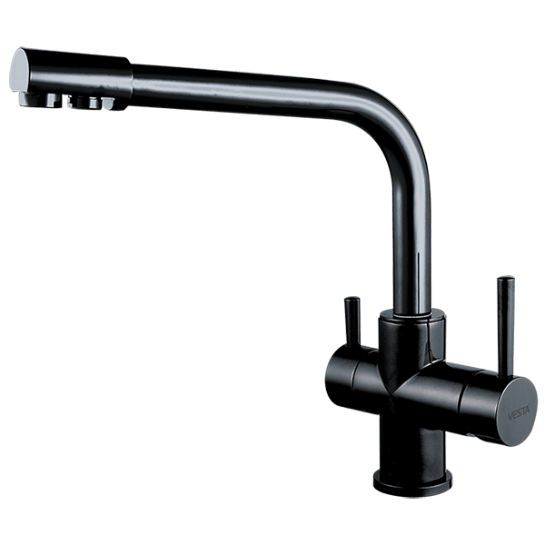 東利衛浴 龍頭推薦型號 FK-6051-PVD-B PVD鍍黑廚房立式三用龍頭 *