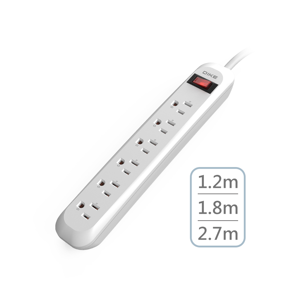 DAH56-Series 安全加強型一切六座電源延長線