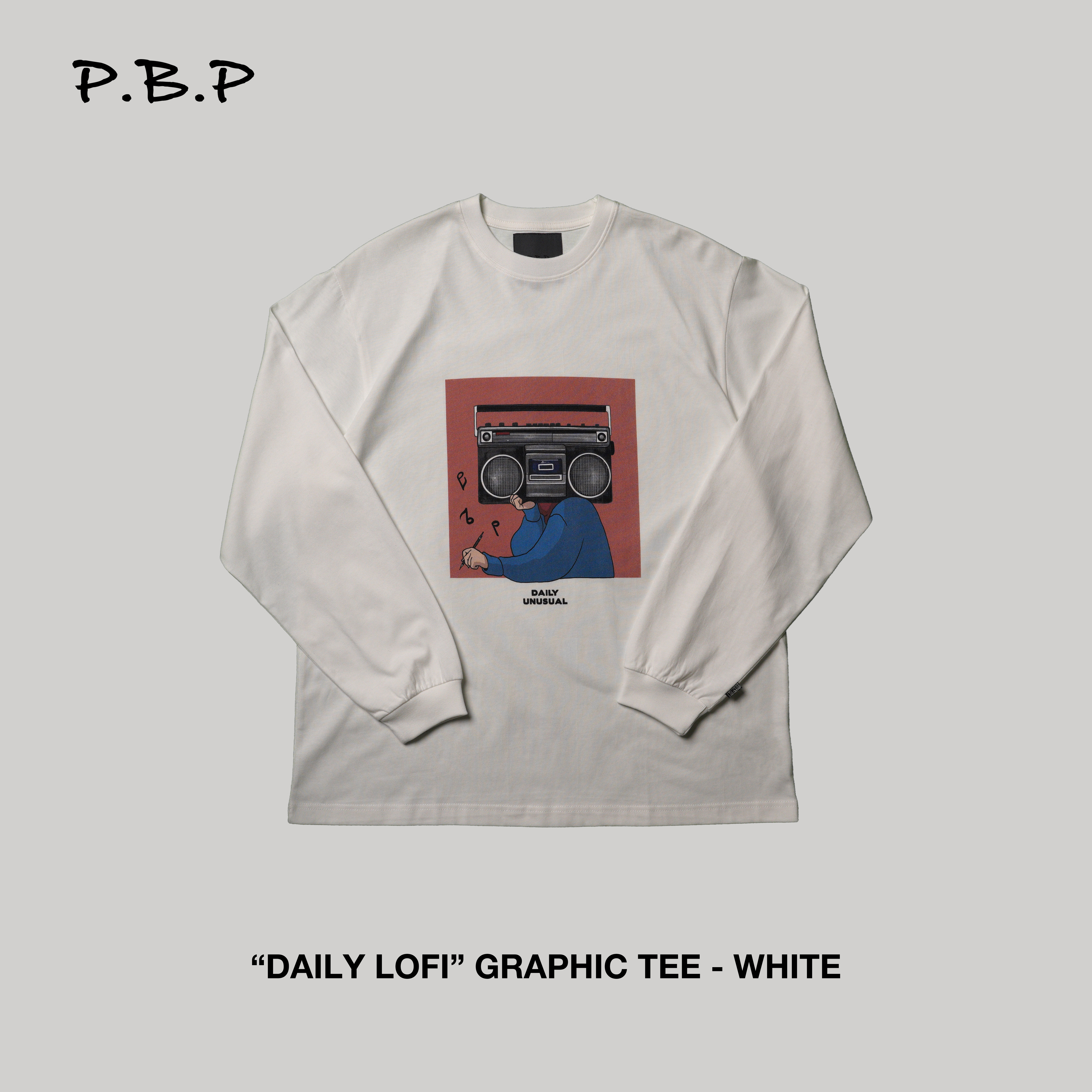 “Daily Lofi” Graphic Tee - White