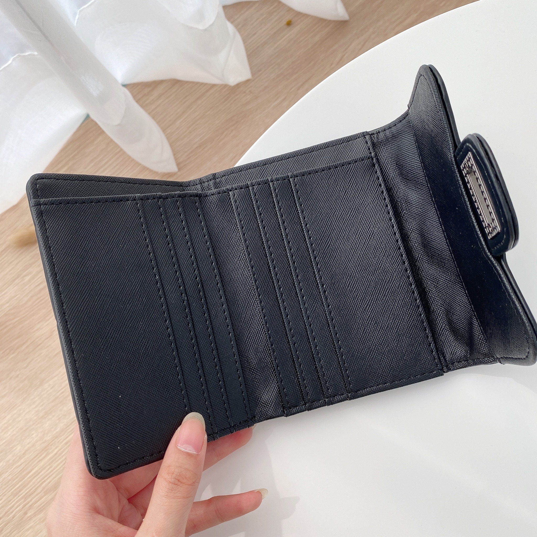 經典小羊皮菱格中夾 / 單一色 / 現貨