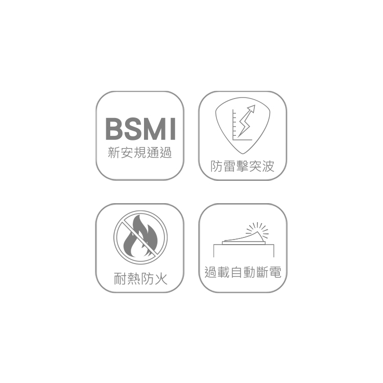 DAH56T-Series 可轉向插頭一切六座電源延長線