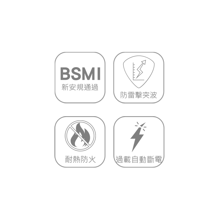 DAH64T-Series 可轉向插頭四切四座電源延長線