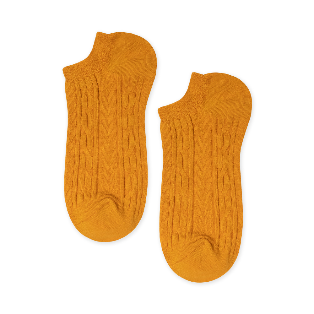 小浪漫船型襪・薑黃