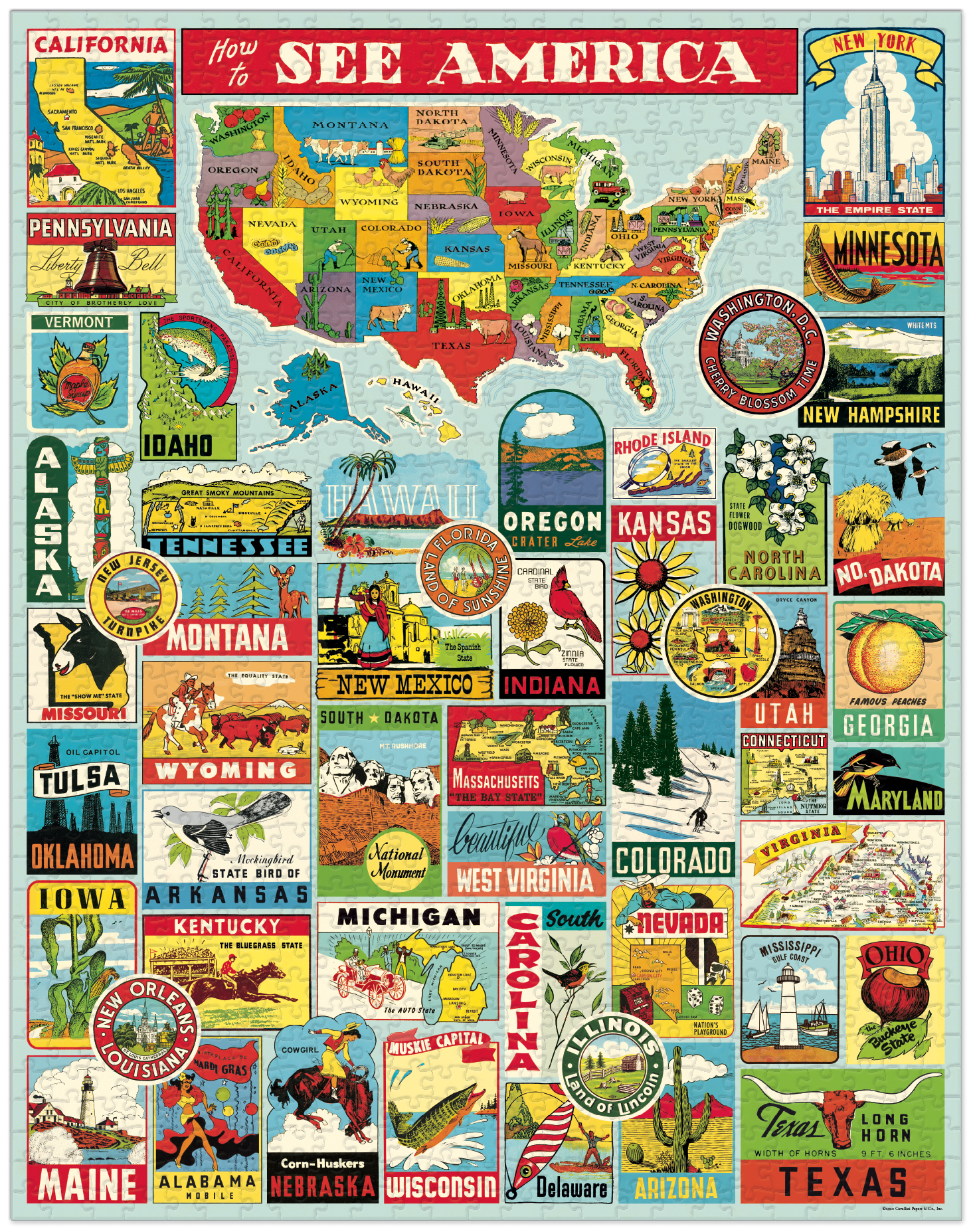 【CAVALLINI】看見美國  1000片拼圖