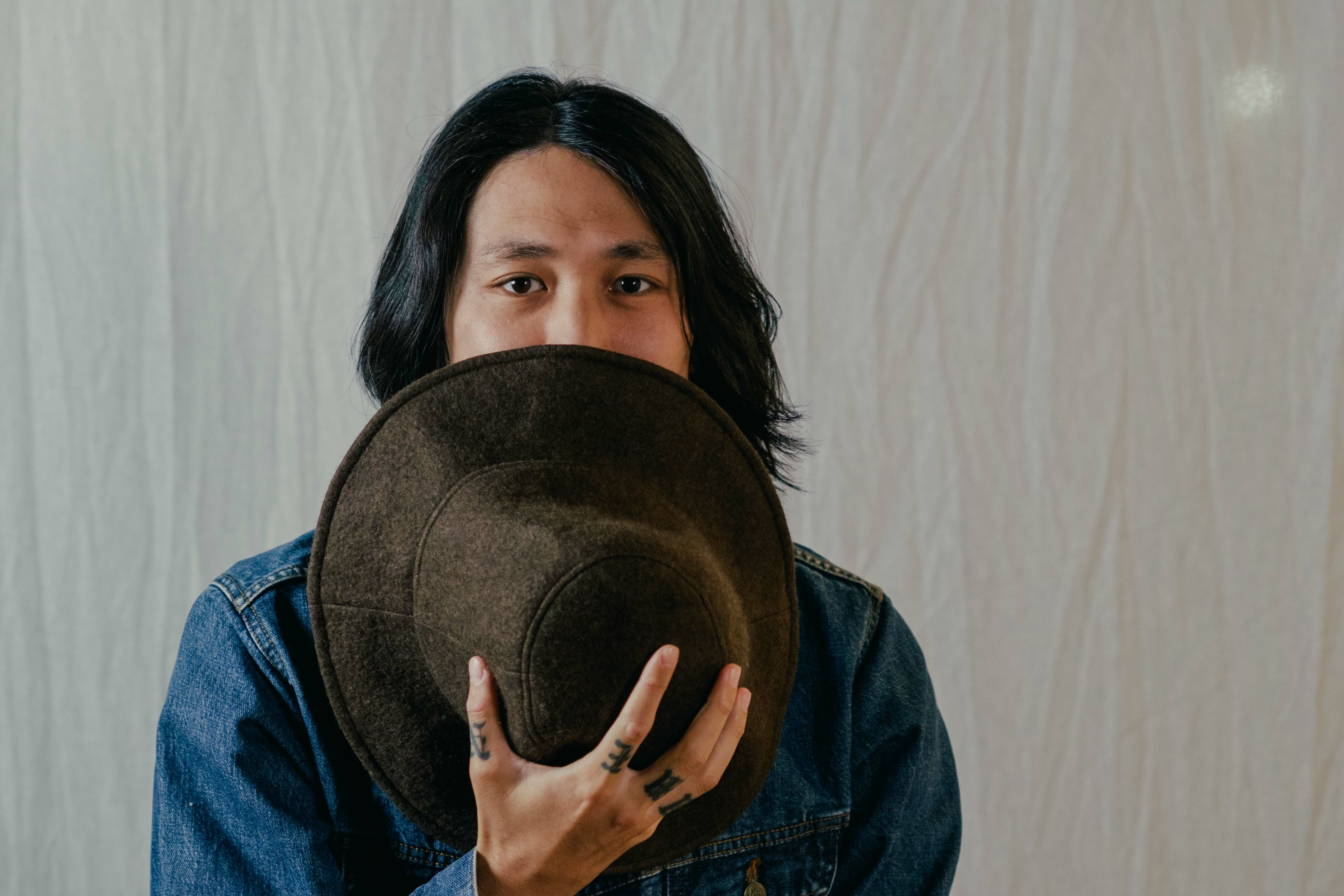 犛牛絨毛氈牧人帽 - 咖啡｜中國藏區