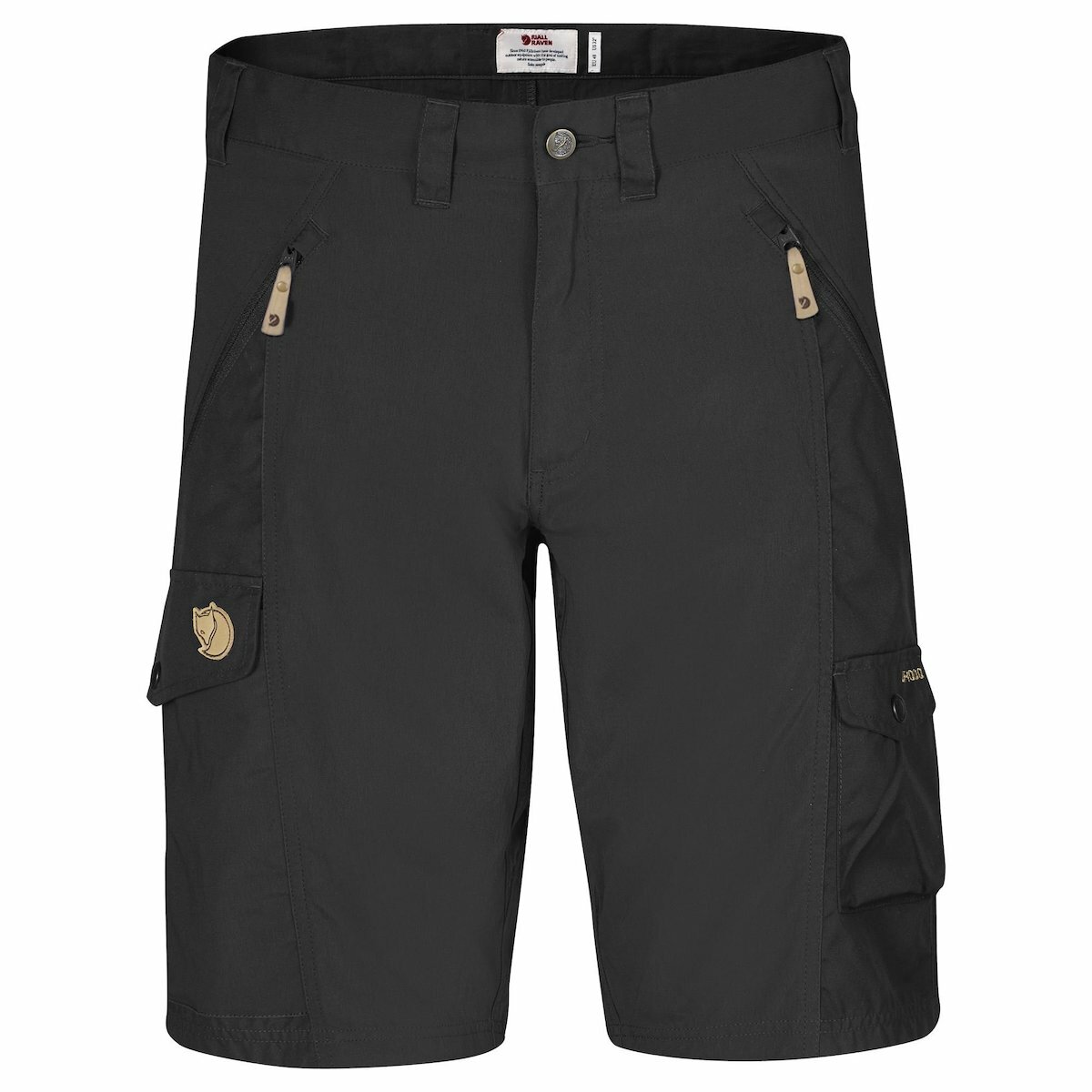 Fjallraven 瑞典北極狐 / 小狐狸 Abisko Shorts 彈性健行短褲 登山短褲 休閒工作褲 男 F82833-550 黑色 [HappyOutdoor]