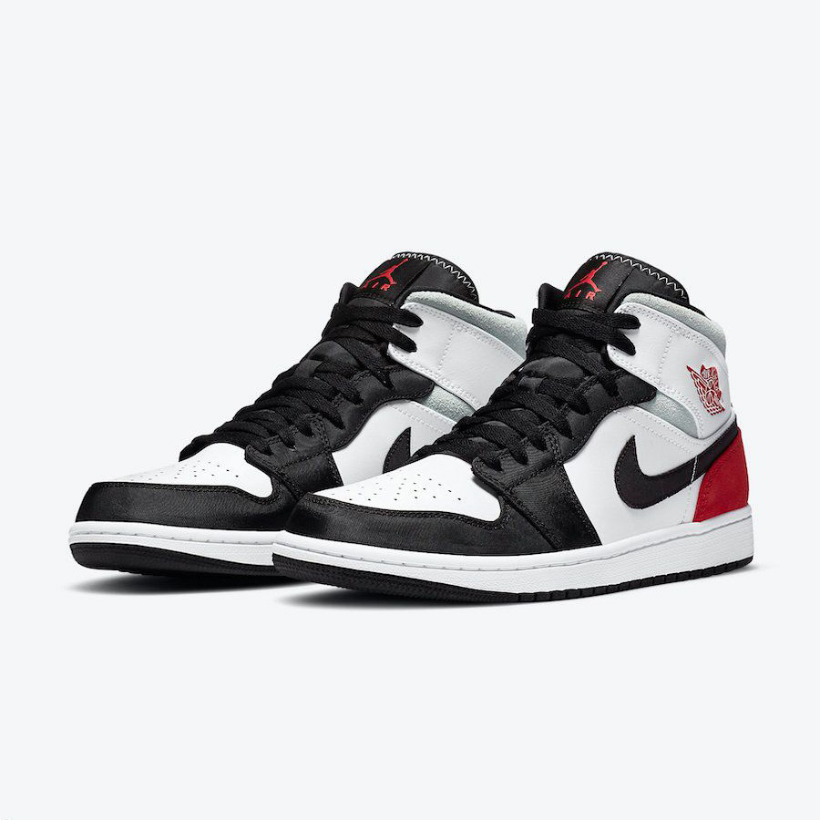 -(D6a)-AIR JORDAN 1 MID 小UNION 白紅 黑頭-852542 100