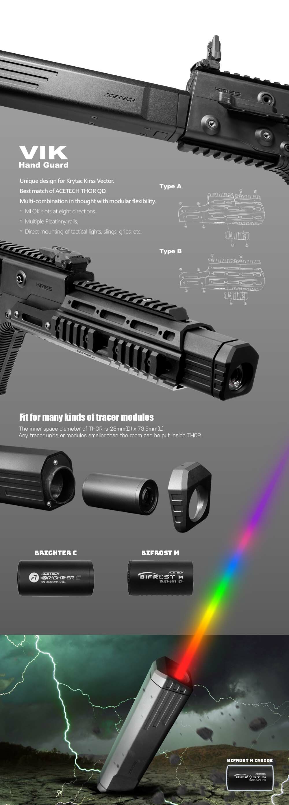 Thor QD Tracer Unit w/ Vik Handguard