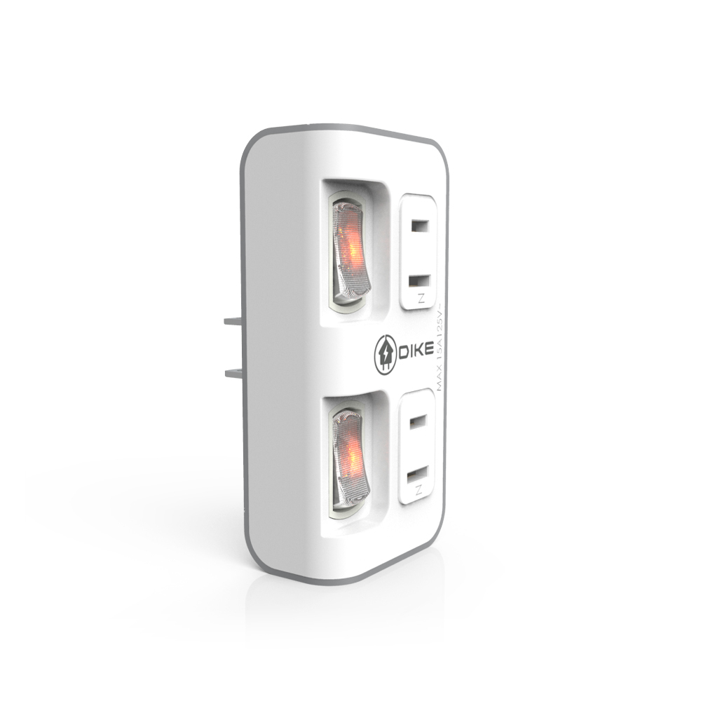 DAH742  2切2座2P安全加強型節電小壁插