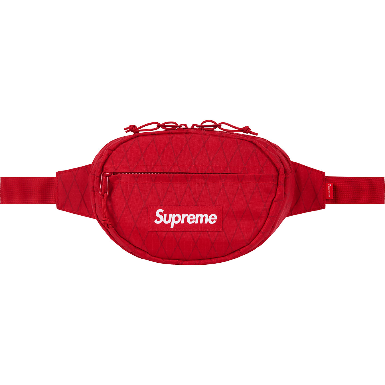 -(C010)-SUPREME 45TH WAIST BAG FW18 腰包 菱格紋 黑 / 紅