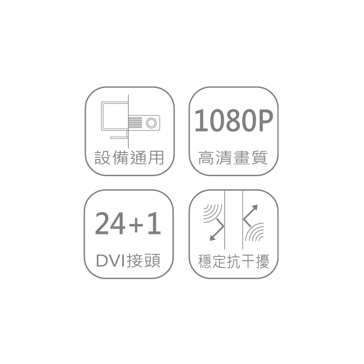 DLP301 高畫質傳輸DVI公對公訊號連接線-1.8M