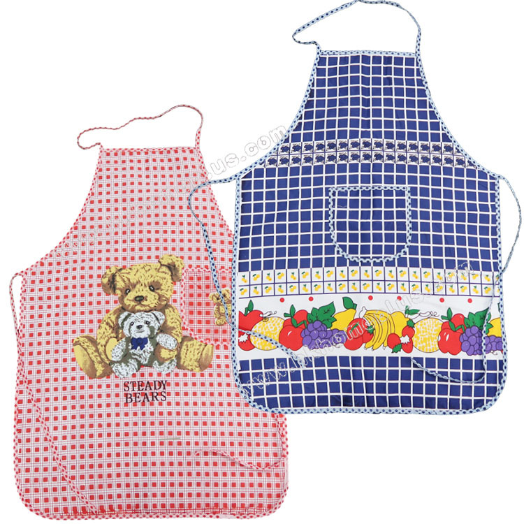 2條裝 掛頸綁帶卡通圍裙