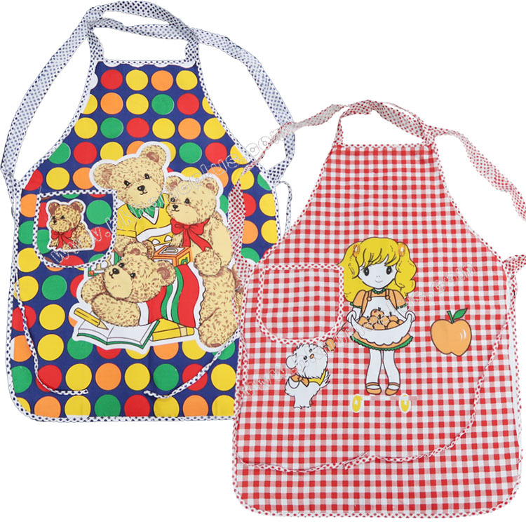 2條裝 交叉綁帶卡通圍裙