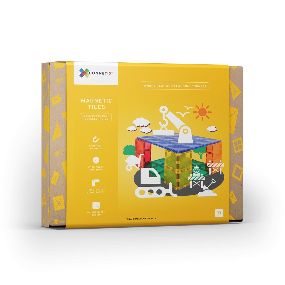 澳洲Connetix 彩虹磁力積木-底板2入組(2pc)