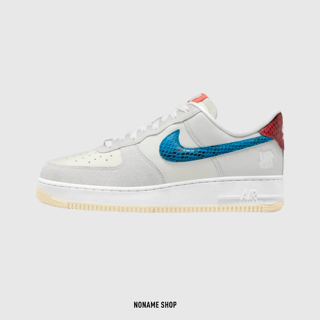 UNDFTD UNDEFEATED x NIKE AIR FORCE 1 LOW 聯名米白藍蛇紋休閒鞋