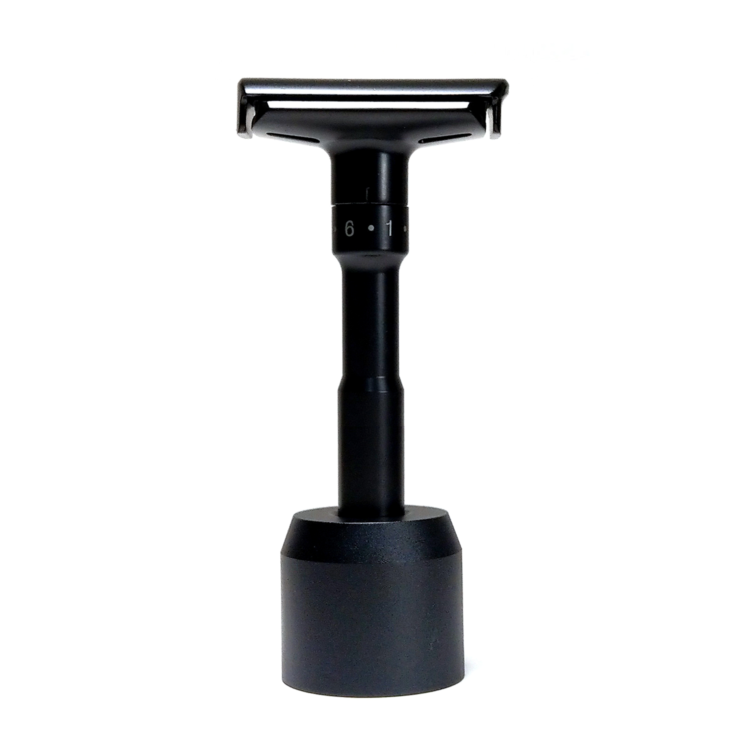 英國 Grand Manner 復古雙面安全手動刮鬍刀＋刀座（黑 / 六段可調式 / 傳統老式雙刃刮鬍刀片）