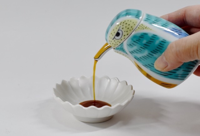 幸樂窯 翠鳥醬油瓶(M)