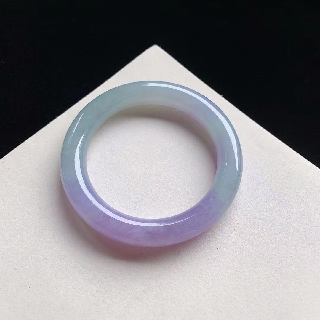 冰妖紫圓條手鐲 54.5mm, 天然翡翠A玉, 緬甸玉, Jade, Jadeite