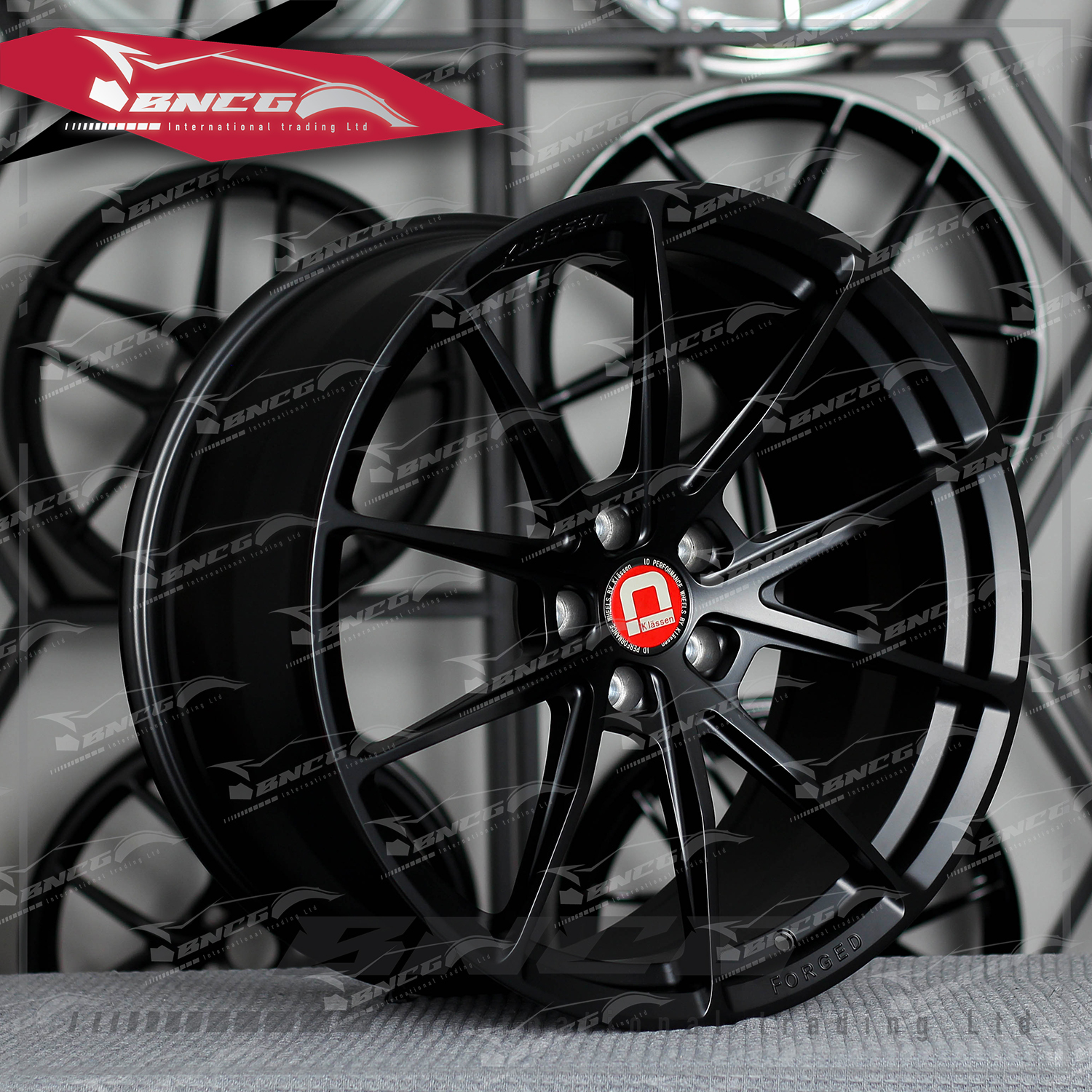 單片式 萬噸鍛造工藝輪圈 Klassen 亮黑套色工藝 品牌訂製鋁圈 改裝 高強度 輕量化 客製化 輪框