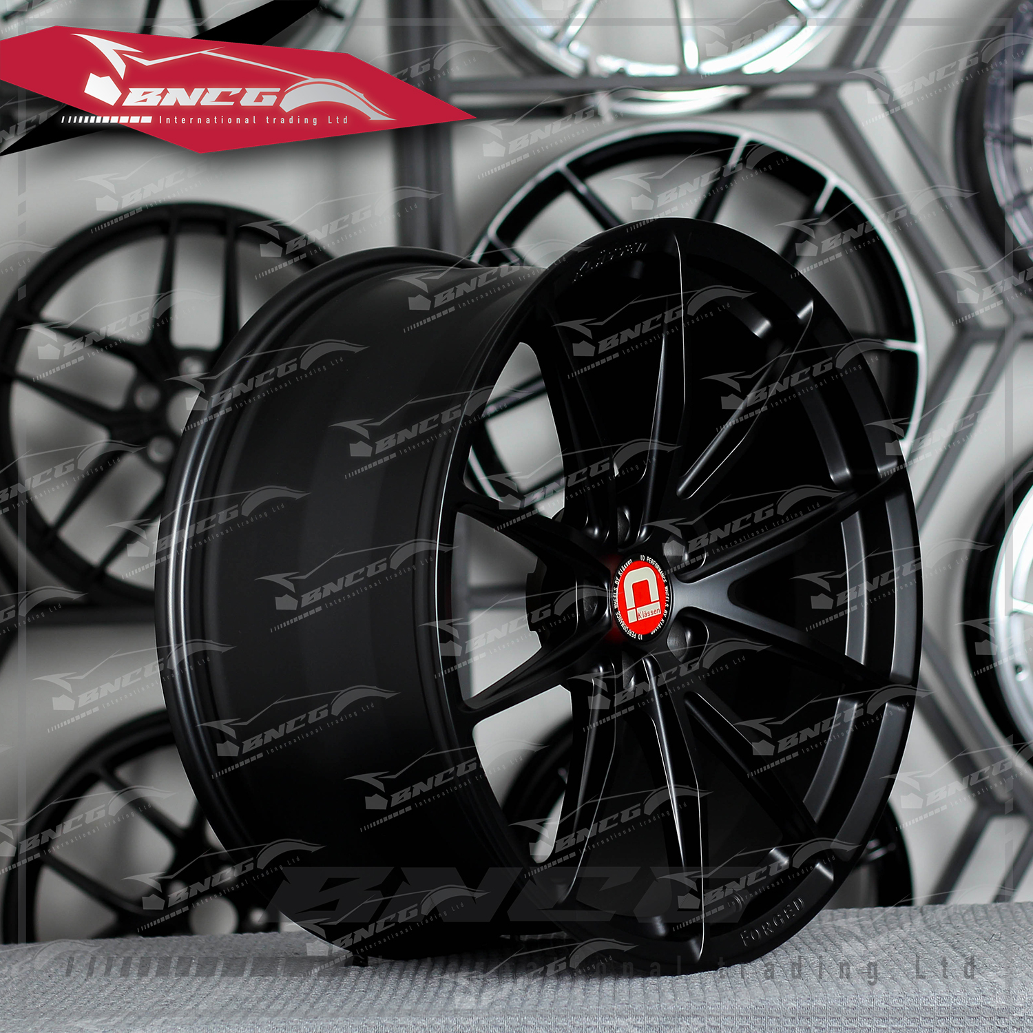 單片式 萬噸鍛造工藝輪圈 Klassen 亮黑套色工藝 品牌訂製鋁圈 改裝 高強度 輕量化 客製化 輪框