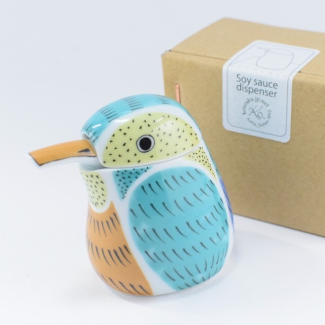 幸樂窯 翠鳥醬油瓶(S)