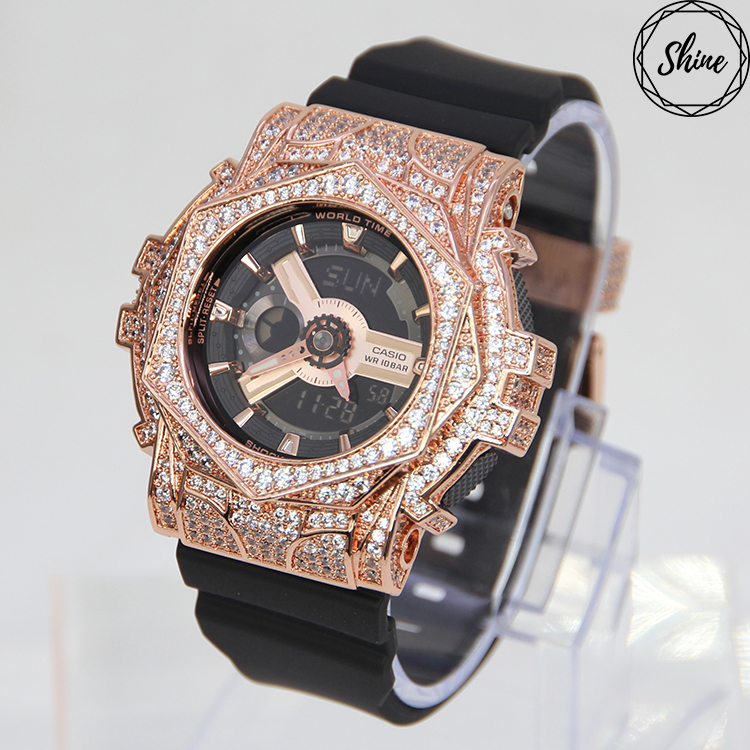 玫瑰金 改裝手錶 BA-110RG-1A - 玫瑰