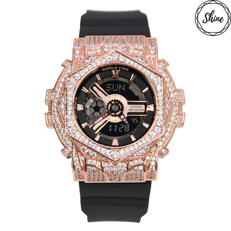 玫瑰金 改裝手錶 BA-110RG-1A - 玫瑰