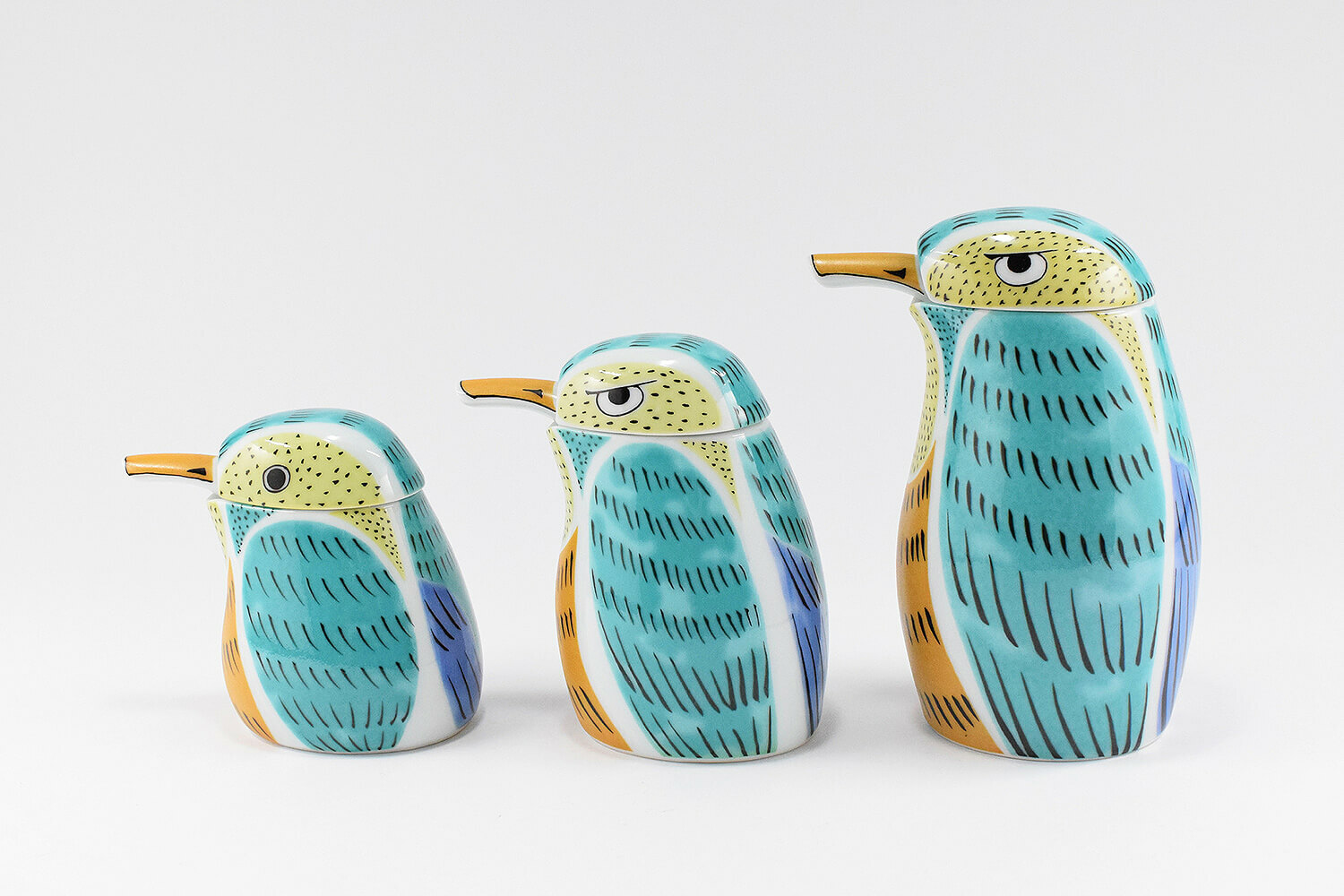 幸樂窯 翠鳥醬油瓶(S)