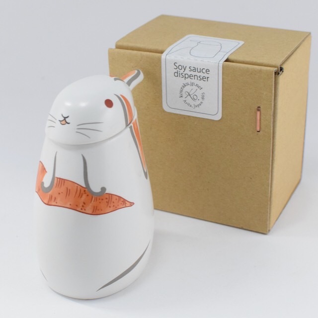 幸樂窯 白兔醬油瓶(M)