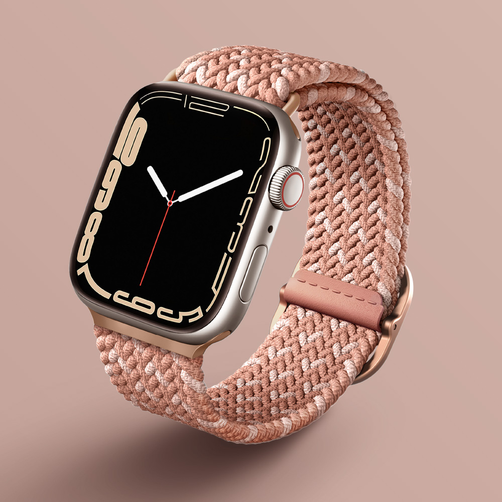 UNIQ Aspen DE 雙色防潑水高彈力編織單圈錶帶 42/41/40mm & 46/45/44mm（for Apple Watch）