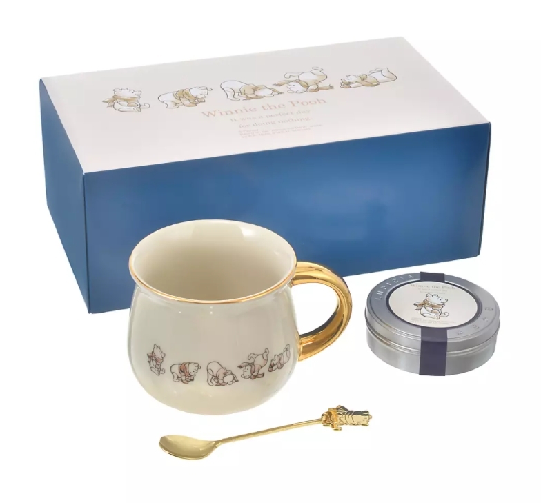 【現貨】日本迪士尼 小熊維尼陶瓷茶杯組 冬季維尼