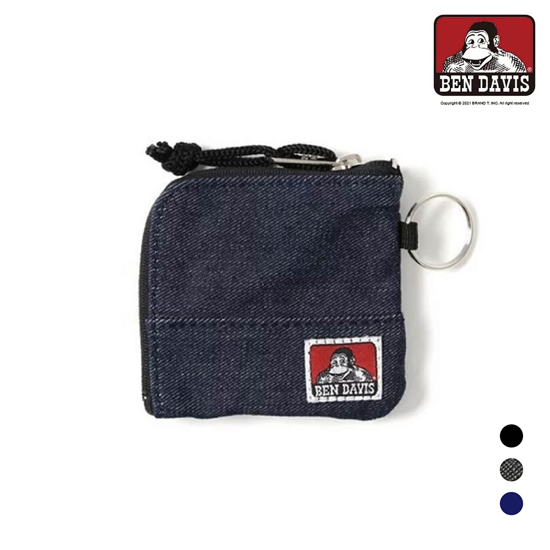 【 BEN DAVIS | 經典LOGO方形扣環零錢卡夾包 - 3色 】