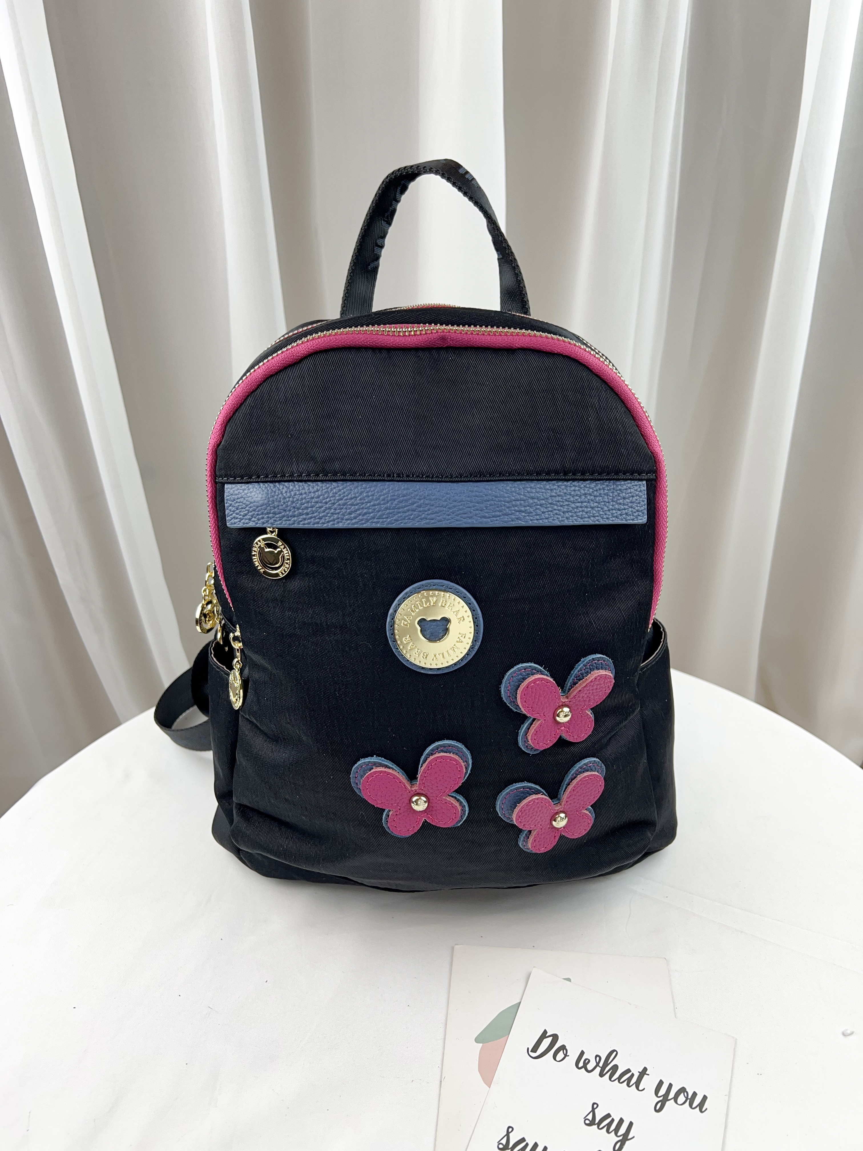 FamilyBear 黑桃蝴蝶花 防潑水後背包 #2541